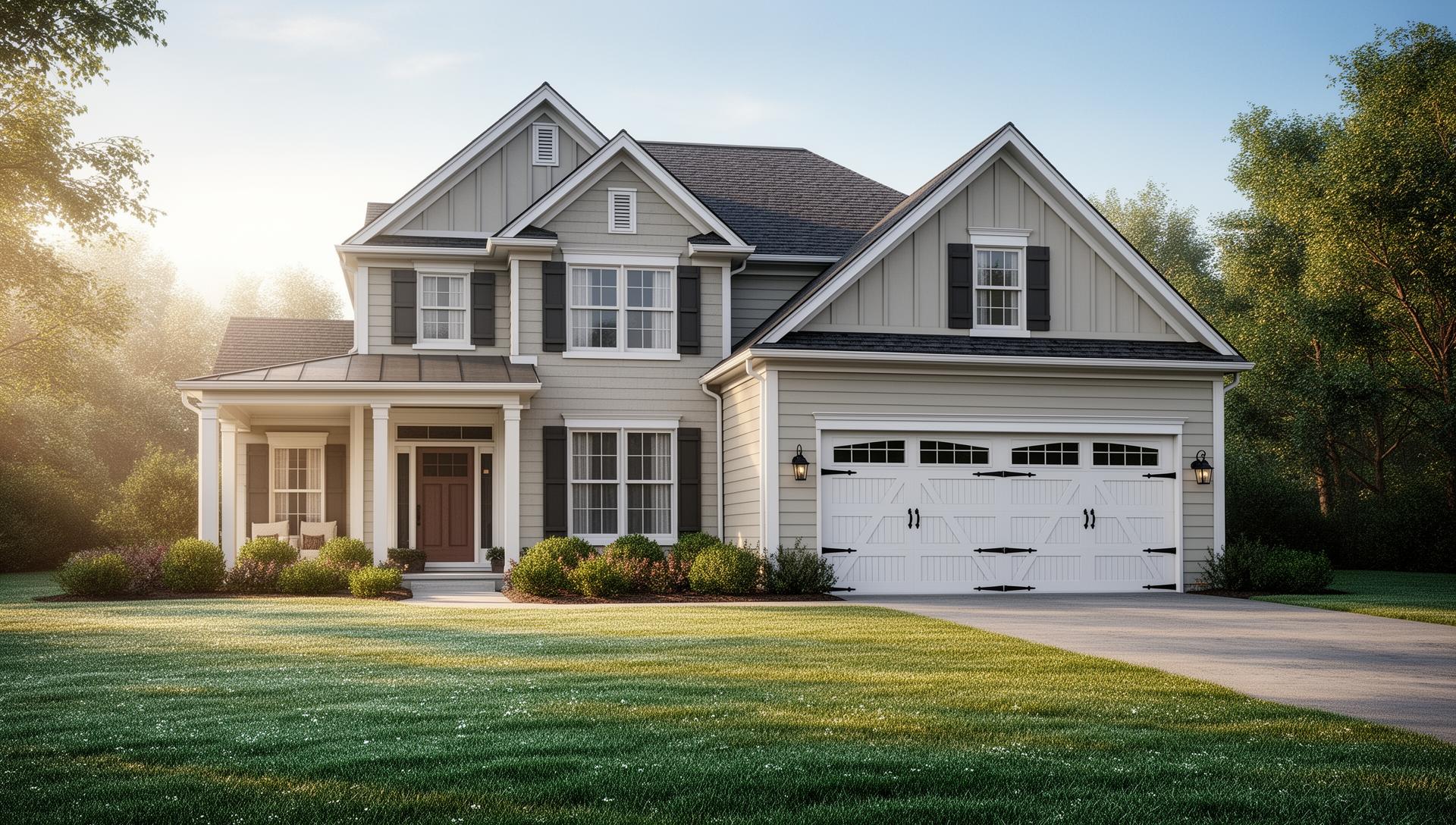Professional garage door technician with service truck in Rochester NY